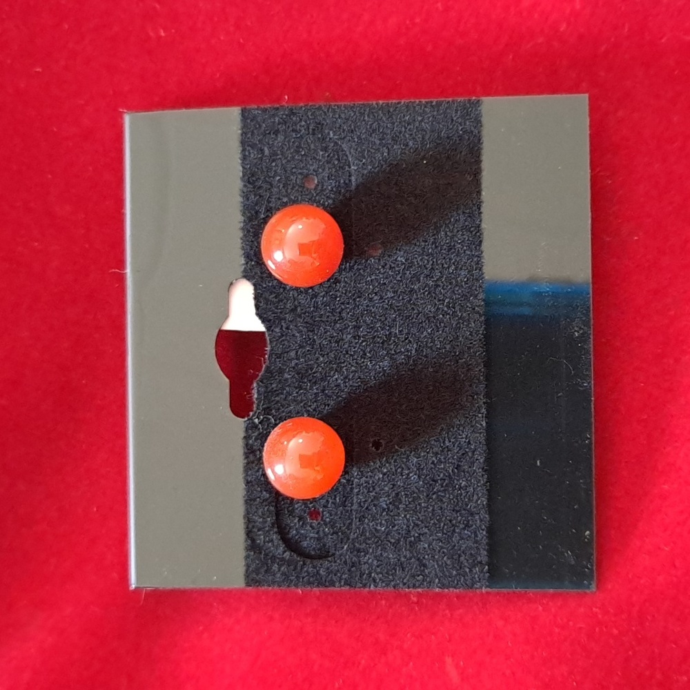 Gorgeous sterling silver carnelian post earrings